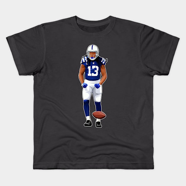 TY Hilton #13 Celebrates Firstdown Kids T-Shirt by GuardWall17